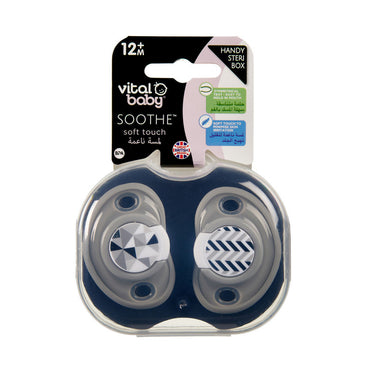 Vital Baby Soothe Soft Touch Handy Steri Box for 12M+, 2-Piece, Multicolour, 12 Months+